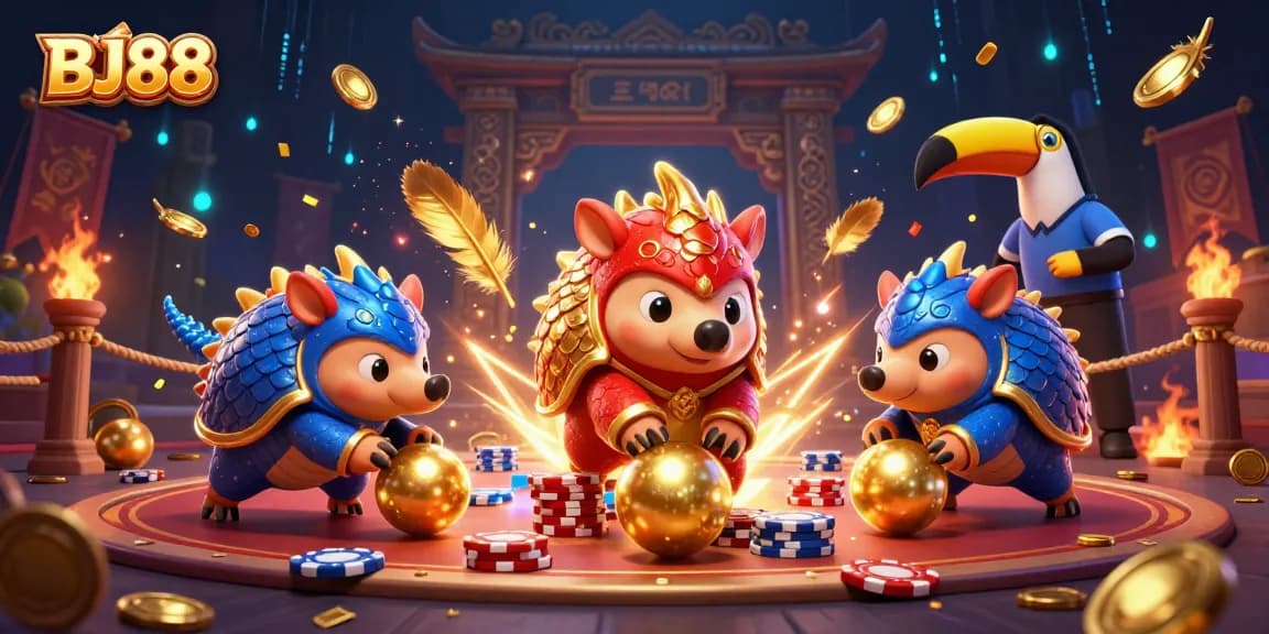 Experience dynamic gameplay with BJ88's thrilling events in a vibrant casino setting.