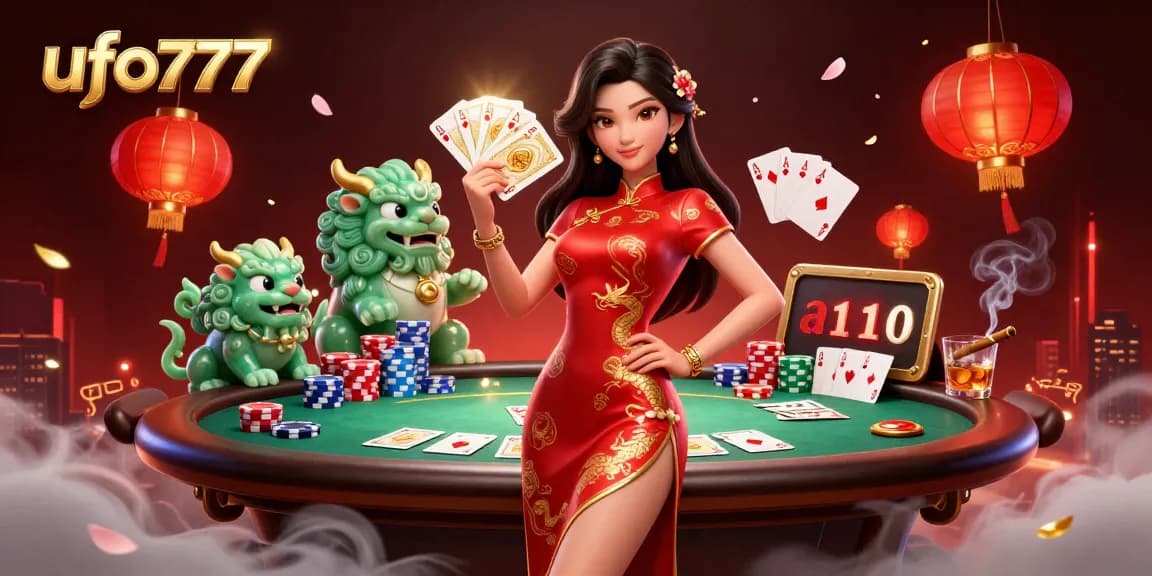 Join the excitement of ufo777 with a captivating 3D illustration featuring gaming action and vibrant casino elements.
