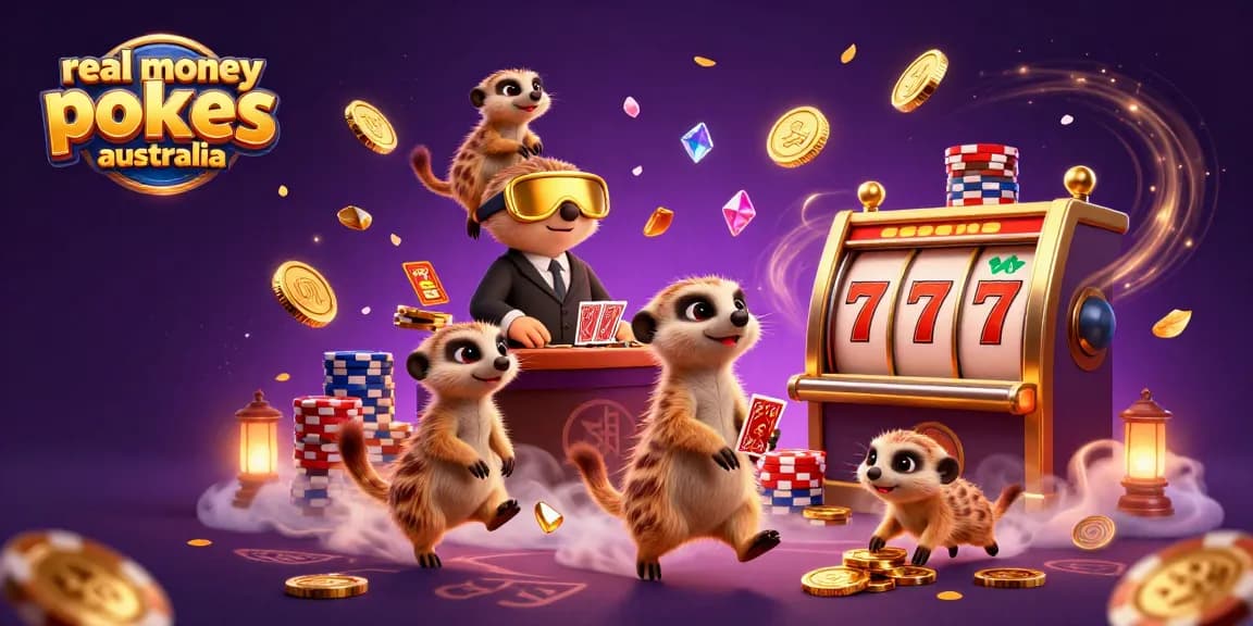 Experience real money pokies Australia with a lively meerkat casino scene filled with action and excitement.