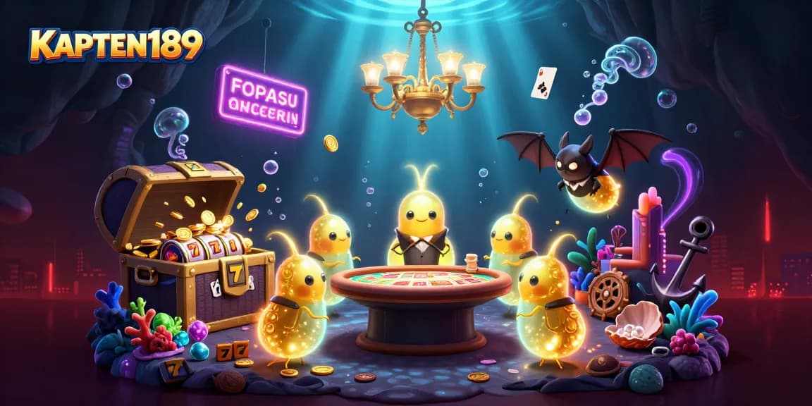 KAPTEN189 mempromosikan keseruan bermain slot online dengan glowworms yang menerangi kasino bawah tanah.