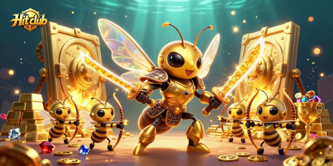 Hit club showcases an exciting 3D casino scene with treasures and dynamic characters.