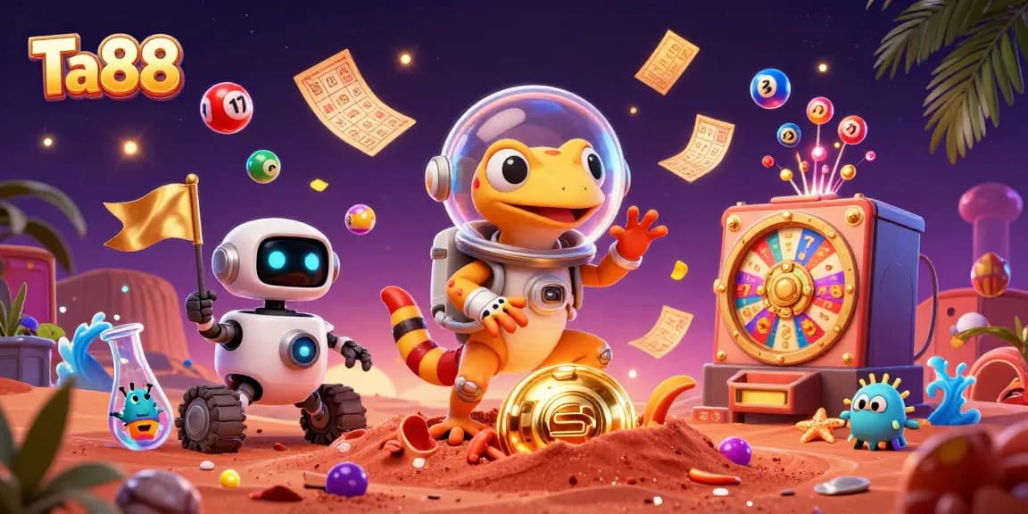 Join the fun at Ta88 while a Martian gecko uncovers a hidden golden casino!