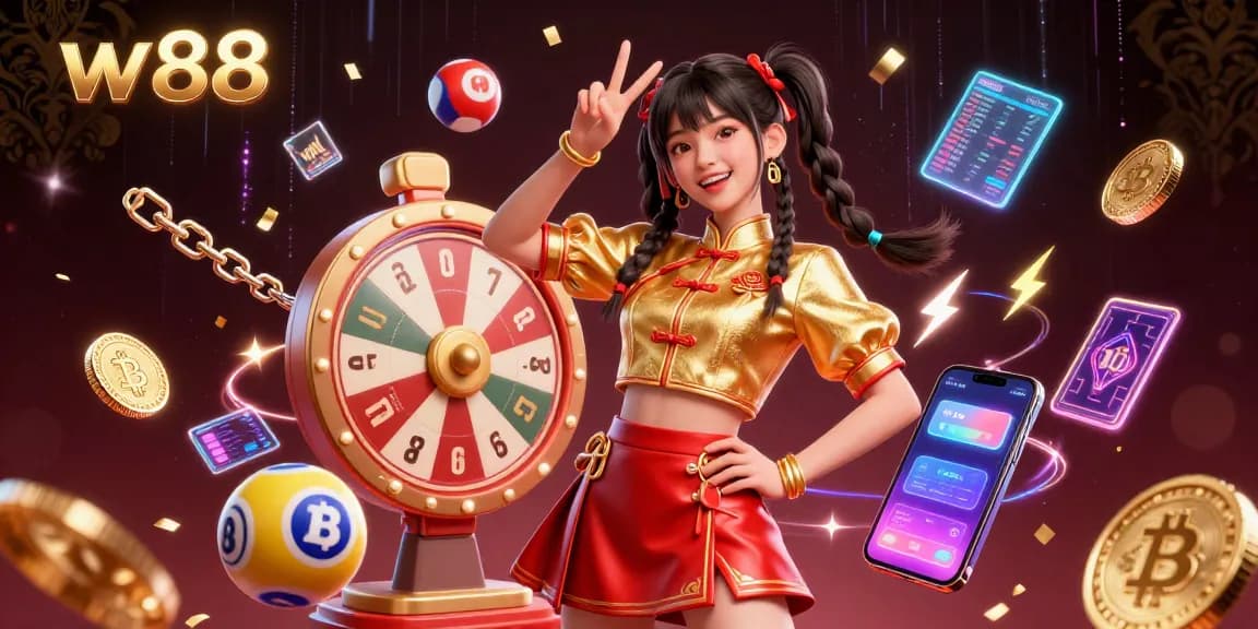 Win big at w88 with interactive gaming elements, vibrant colors, and stunning visuals.