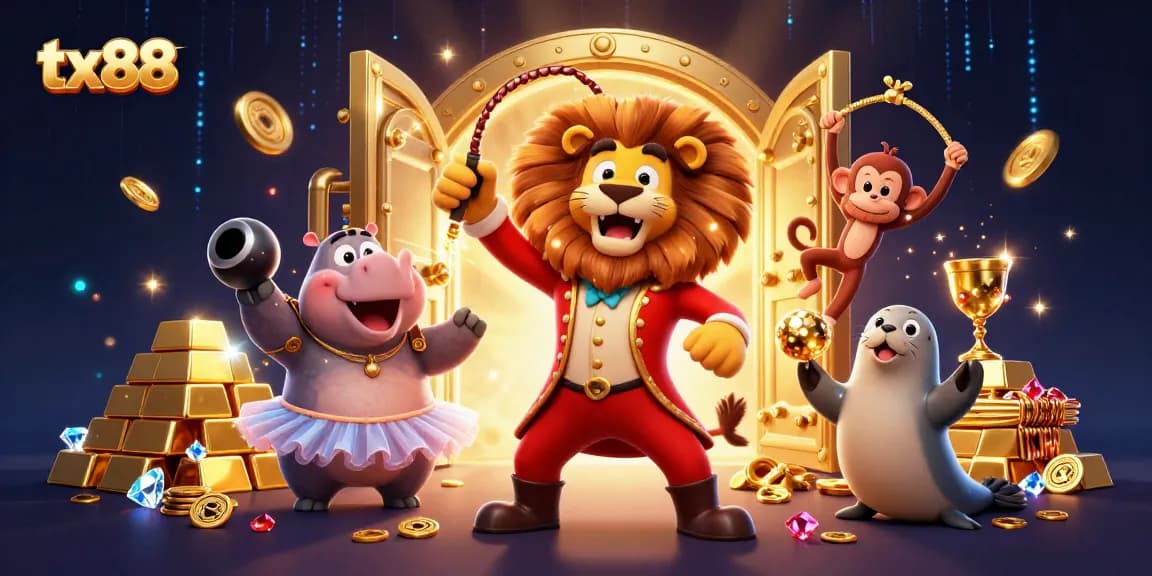 Experience the thrill of tx88 casino games with immersive 3D characters and vibrant casino elements.