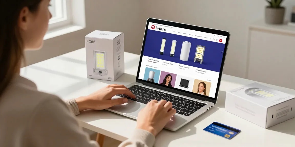Lustre led products in an online shopping experience showcasing best deals on e-commerce platform.