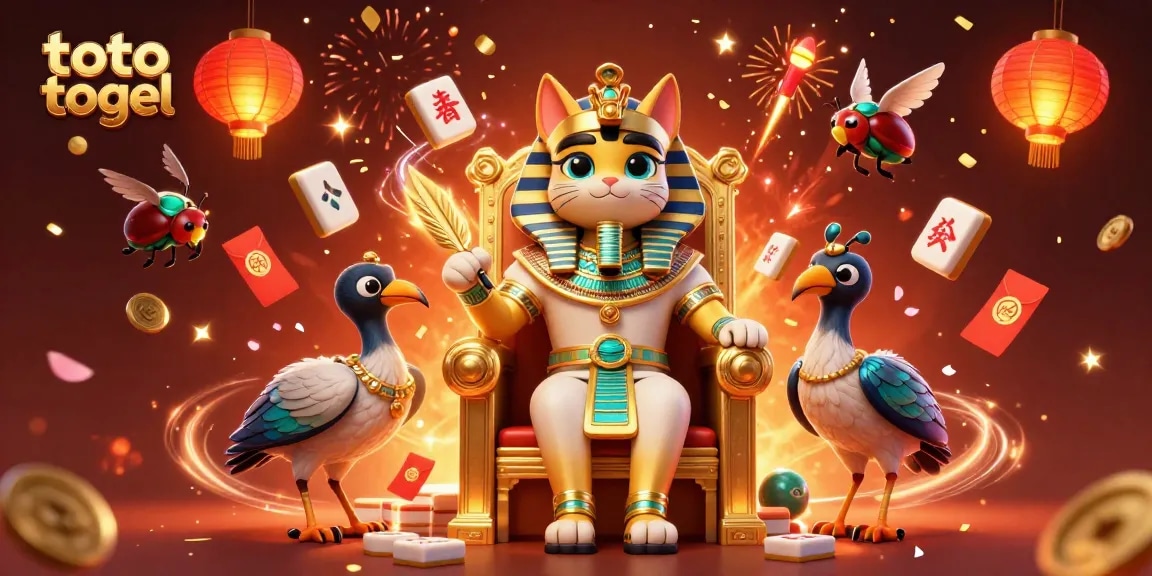 Experience the excitement of toto togel with vibrant illustrations of luck and fortune in a dynamic casino setting.