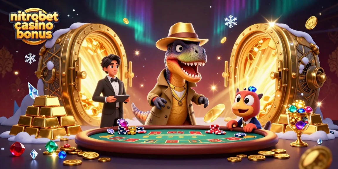 Scopri il vivace bonus casino NitroBet in questa illustrazione 3D di un tavolo da blackjack.