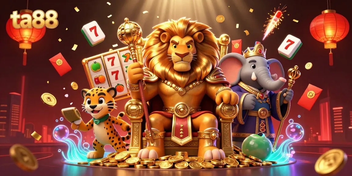 Engage in thrilling adventures at ta88, illustrated with casino elements and characters for an immersive experience.