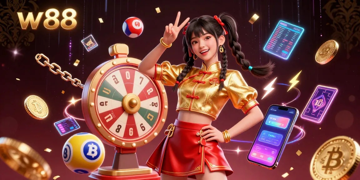 Win big at w88 with interactive gaming elements, vibrant colors, and stunning visuals.