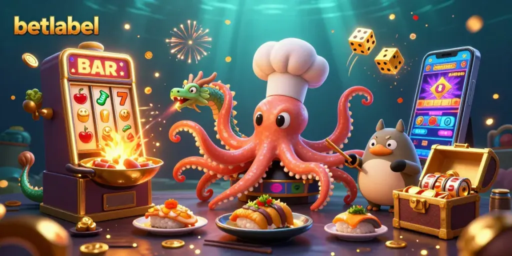 Engage with betlabel's vibrant casino scene featuring unique characters and dynamic gaming elements.