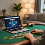 Engaging in live dealer blackjack online at home with lc888 interface visible