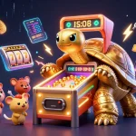 ku88 casino players enjoy vibrant slot games with a colossal golden tortoise animated scene