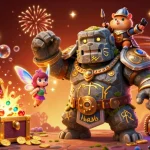 Experience gambling thrills with Sun win as characters interact in a vibrant casino adventure.