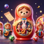 Join thrilling gameplay with DA88 as colorful lottery balls and vibrant prizes illuminate the scene.