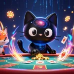 Experience thrilling gameplay at MM888 with a cosmic casino illustration featuring vibrant gambling elements.