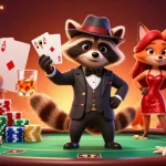 DABET players enjoying an exciting poker game with vibrant casino elements and colorful chips.