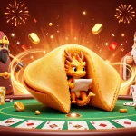 Join the excitement at lode88 com with a vibrant 3D illustration of a dynamic casino scene filled with fortune, gold, and playful characters.