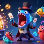 Experience the thrill of the best pokies online with vibrant 3D characters in an action-packed casino scene.