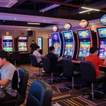 Pengalaman seru bermain rajaslot88 di arena permainan modern penuh cahaya dan antusiasme.