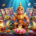 Experience the thrill of winning at RED88 with vibrant slots and treasures in a dynamic casino scene.