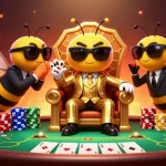 Engage with shbet's thrilling poker action featuring a bustling casino scene.