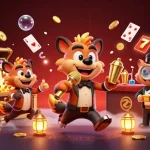 Experience thrill and entertainment at QQ88 Education's dynamic casino with lively characters and exciting gaming elements.