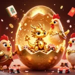 Experience thrilling gameplay at 8kbet with a golden baby dragon surrounded by casino elements.